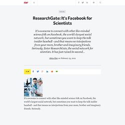 ResearchGate: It's Facebook for Scientists