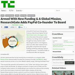 Armed With New Funding & A Global Mission, ResearchGate Adds PayPal Co-founder To Board