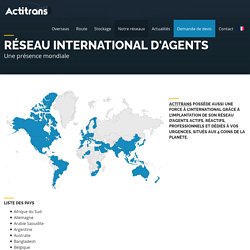 Réseau international d'agents - Actitrans