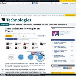 Forte croissance de Google+ en France