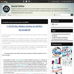 Le rôle des réseaux sociaux dans la sociabilité - Social Online
