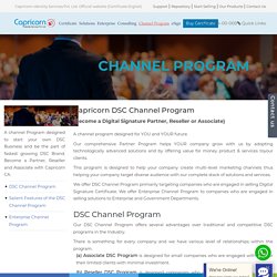 DSC Channel Program, Become a DSC Partner, Reseller & Associate - Certificate.Digital