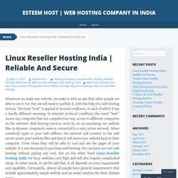 Linux Reseller Hosting India