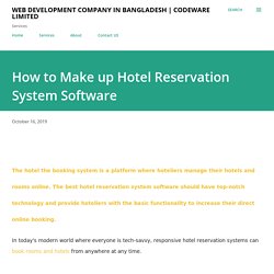 How to Make up Hotel Reservation System Software