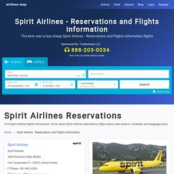 Spirit Airlines - Reservations and Flights information