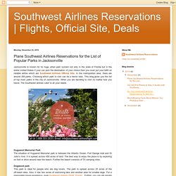 Plane Southwest Airlines Reservations for the List of Popular Parks in Jacksonville