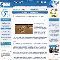 Un énorme réservoir d'eau découvert sur Mars -- Science et Technologie