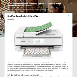 Reset Your Canon Printer in Different Ways