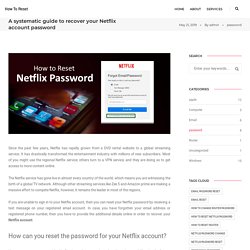 How to reset Netflix password