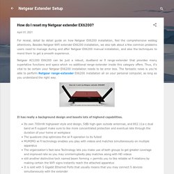 How do I reset my Netgear extender EX6200?