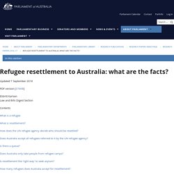 Refugee resettlement to Australia: what are the facts? – Parliament of Australia