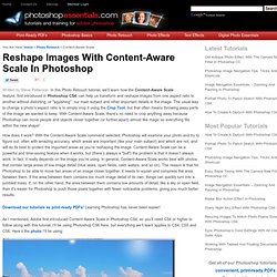 Reshape Images With Content Aware Scale In Photoshop