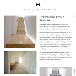 John Pawson's Private Residence