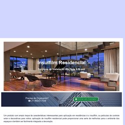 Insulfilm Residencial Rio de Janeiro - Película para Residencias