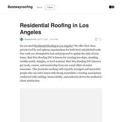 Residential Roofing in Los Angeles