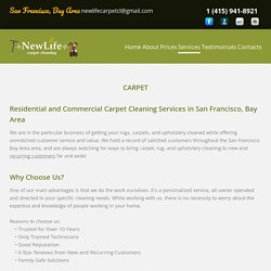 Residential & Commercial Carpet Cleaning service in San Francisco Bay Area
