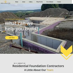 Residential Concrete and Basement Foundation Contractors