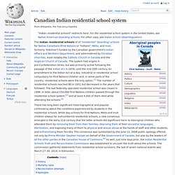 Wikipedia Residential schools