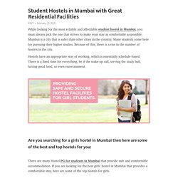 Student Hostels in Mumbai with Great Residential Facilities