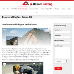 Residential Roofing, Denver, CO