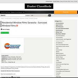 residential Window Films Sarasota