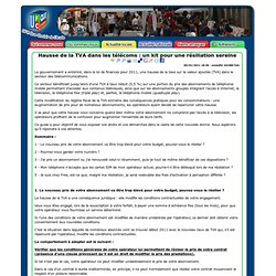 Hausse de la TVA dans les télécoms : un kit pour une résiliation sereine - UFC-Que Choisir de Carcassonne et Narbonne (Aude)