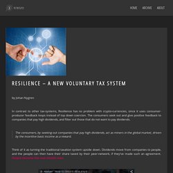 Resilience – A new voluntary tax system » Bitnation