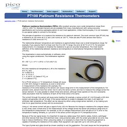 PT100 sensors (Platinum Resistance Thermometers or RTD sensors)