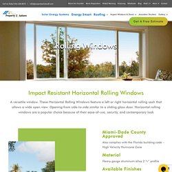 Impact Resistant Horizontal Rolling Shutters Windows Miami