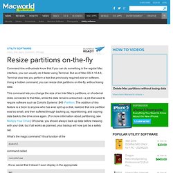 Resize partitions on-the-fly
