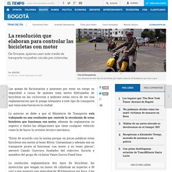 Resolución para circulación de bicicletas con motor - Bogotá