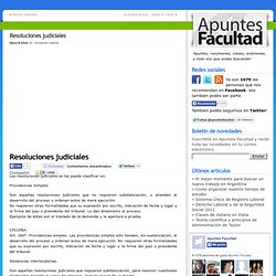 Resoluciones judiciales - Apuntes Facultad. Examenes y Apuntes