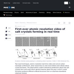 First-ever atomic resolution video of salt crystals forming in real time