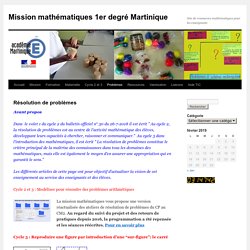 Mission mathématiques 1er degré Martinique