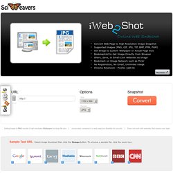 iWeb2Shot - Free Online Web Page to High Resolution Image Snapshot