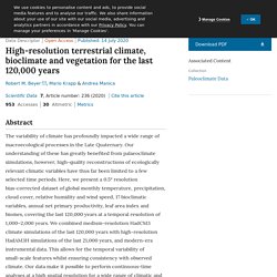 High-resolution terrestrial climate, bioclimate and vegetation for the last 120,000 years