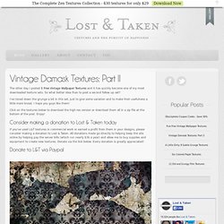 Vintage Damask Textures: Part II