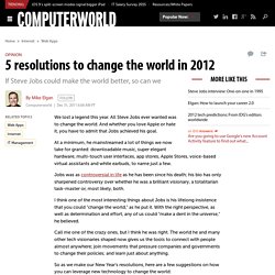 5 resolutions to change the world in 2012