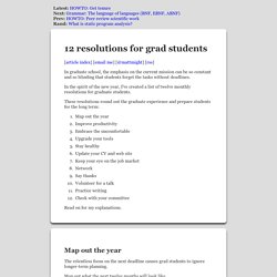 12 resolutions for grad students