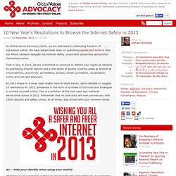 10 New Year’s Resolutions to Browse the Internet Safely in 2013