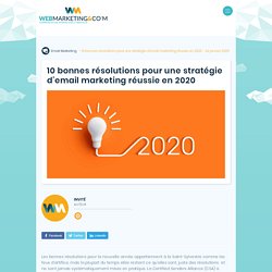 ▷ 10 bonnes résolutions pour une stratégie d'email marketing réussie en 2020