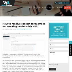 How to resolve contact form emails not working on Godaddy VPS – WordSuccor