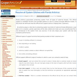 Resolve all System Glitches with Panda Antivirus