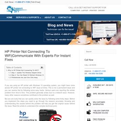 Resolve hp printer not connecting to wifi