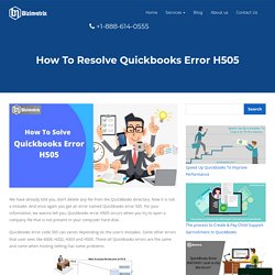 How To Resolve Quickbooks Error H505: Complete Guide