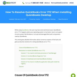 Resolve QuickBooks Error 1712 When Installing QB Desktop