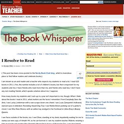 I Resolve to Read - The Book Whisperer