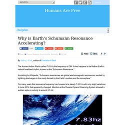 Why is Earth’s Schumann Resonance Accelerating?