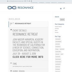 Resonance Retreat - Resonance Science Foundation