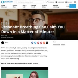 Resonant Breathing Can Calm You Down In a Matter of Minutes